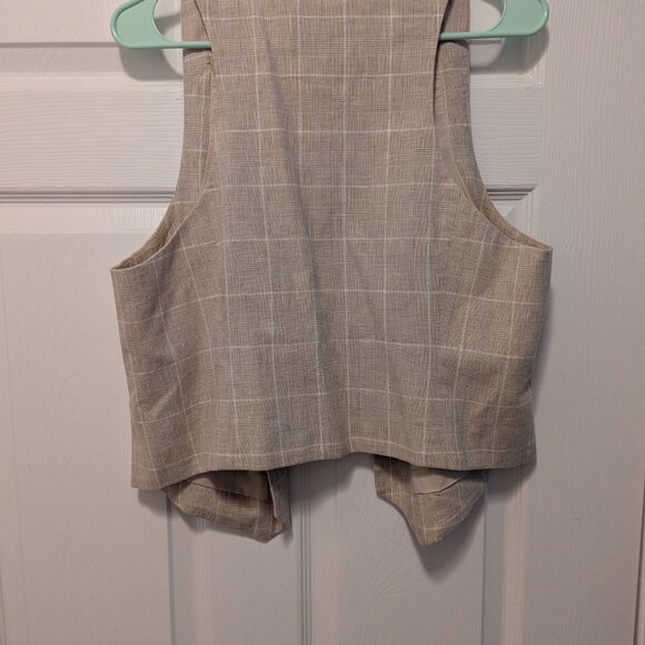 Madewell Linen Stripped  Button Up Vest - Picture 2 of 7